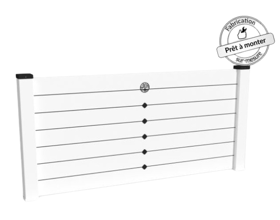 Clôture PVC à lisses horizontales de 10 cm - ANTIGONE - Gamme Tendance - Design soigné et personnalisable_1
