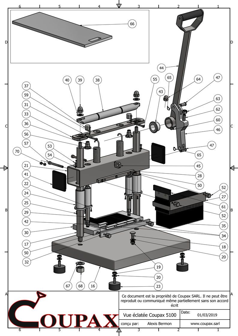 CT 5100 - Attendrisseur de viande manuel - Coupax Tendrax - pour professionnels_1