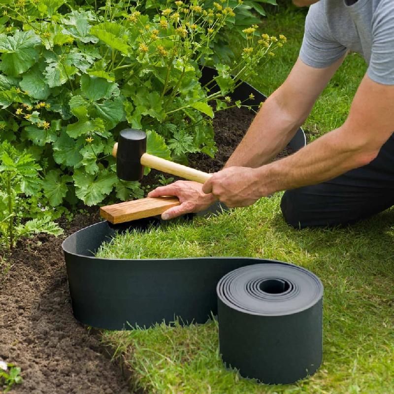 Nature arête de bordure de jardin 0,15x10 m noir 423493_1