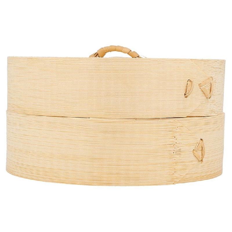 Panier Dim Sum + couvercle en bambou naturel Ø15x8cm_1