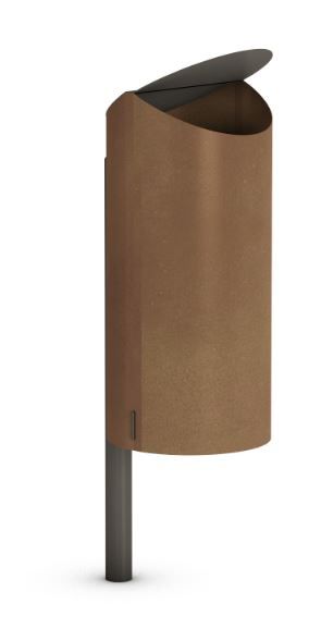 Pole Braket Neo - Cendrier corbeille 35L - The Italian Lab - Acier galvanisé_1