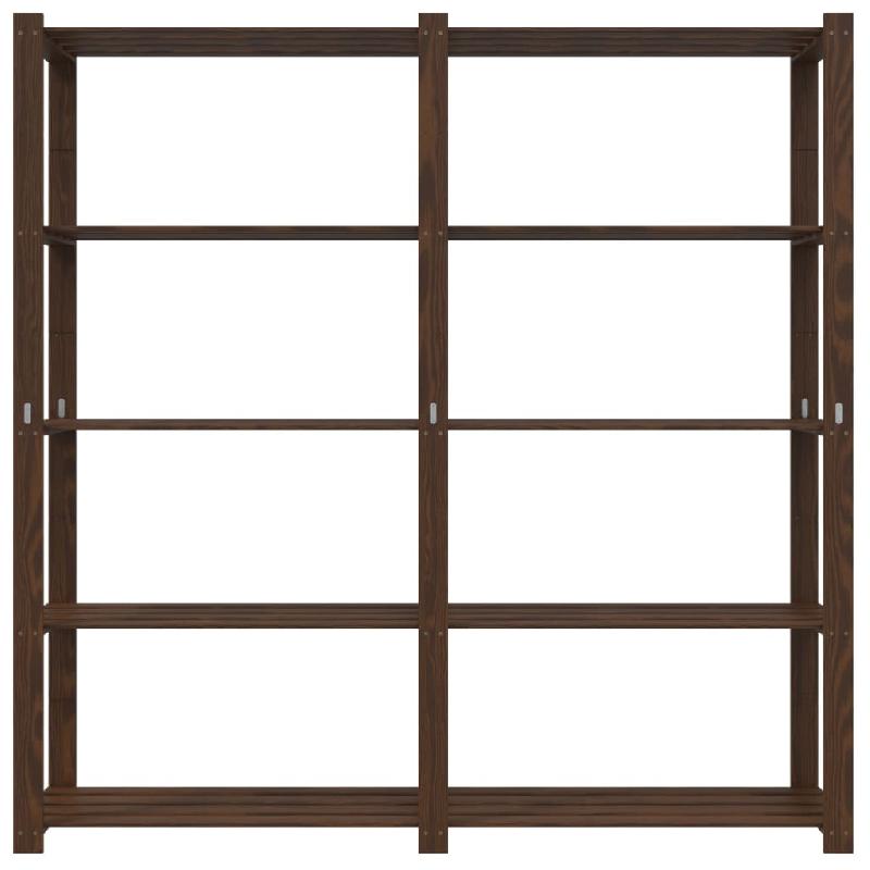 Vidaxl support de rangement à 5 niveaux marron 170x38x170 cm bois pin 373395_1