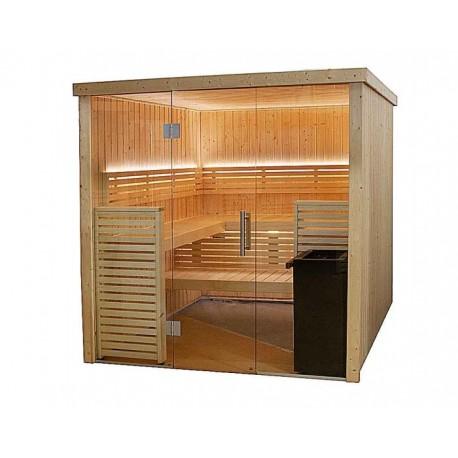Cabine de sauna Harvia 206 x 203,3 x 202 cm - 3 à 4 personnes - Poêle Vega 8 kW fourni_1