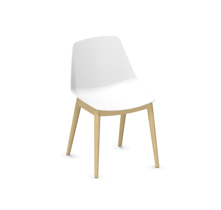 Lot 4 chaises Suite pieds bois blanc_1