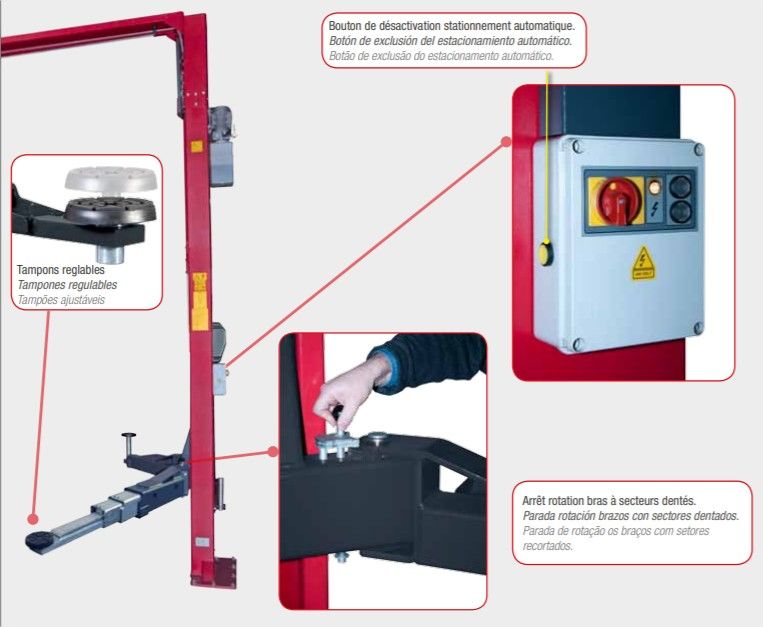 Erco H5502 XV - Élévateur hydraulique à deux colonnes avec bras symétriques abaissés_1