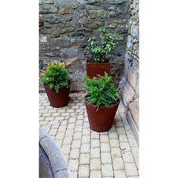 Jardinière en ciment à finition lisse - MINTAKA - résistante aux alcalins, coloris variés, dimensions multiples_1