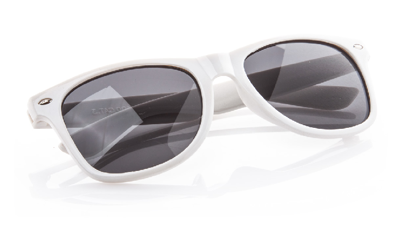Lunettes de soleil Xaloc - en plastique - protection UV 400 - couleur blanc_1