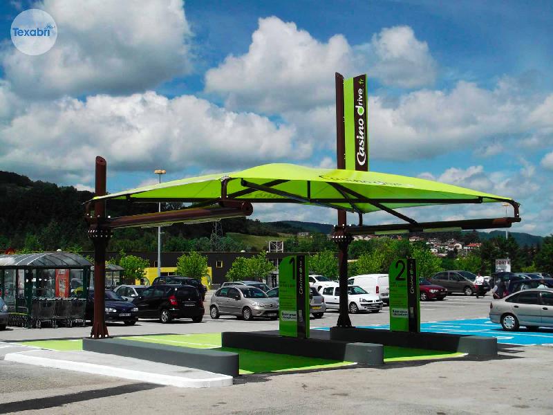 Abri pour drive - Protection contre intempéries et personnalisation pour enseignes_1