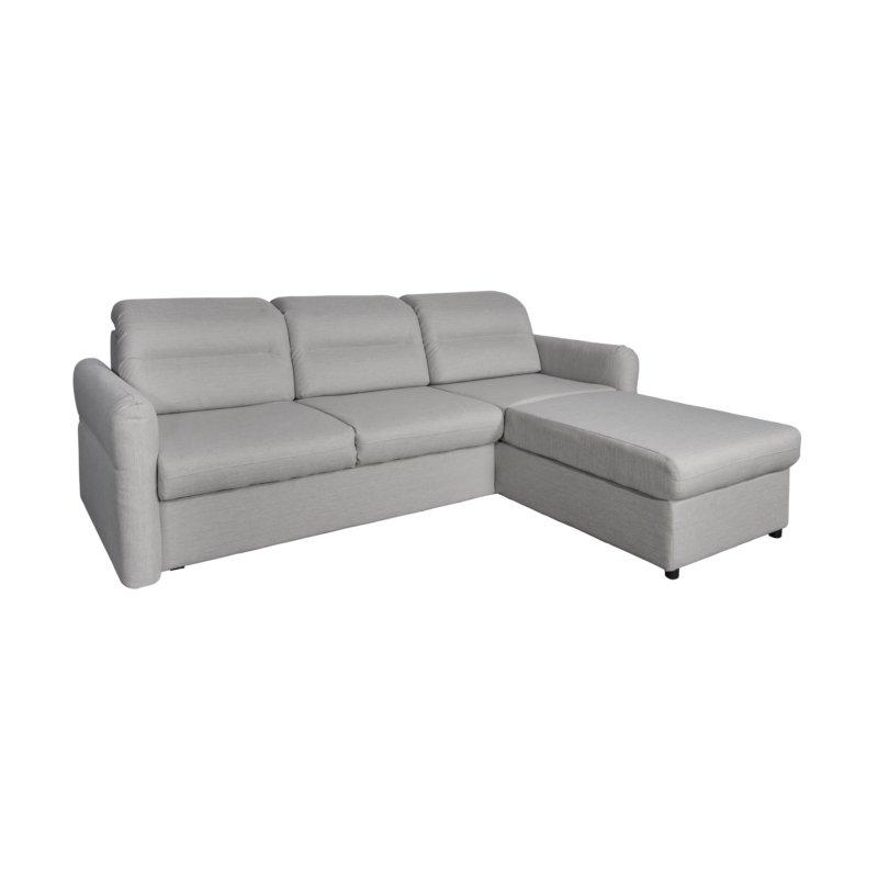 Canapé panoramique modulable convertible avec coffre Garden - tissu gris - 331 cm x 256 cm_1
