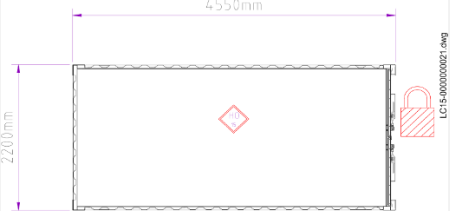 Container de stockage 15 pieds neuf - Porte double-battant - LC15_1