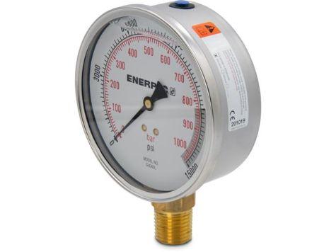 G4040L, Manomètre, 100 mm  Face,  Raccordement Vertical, Bain de glycérine, 1000 bar pression maximale_1