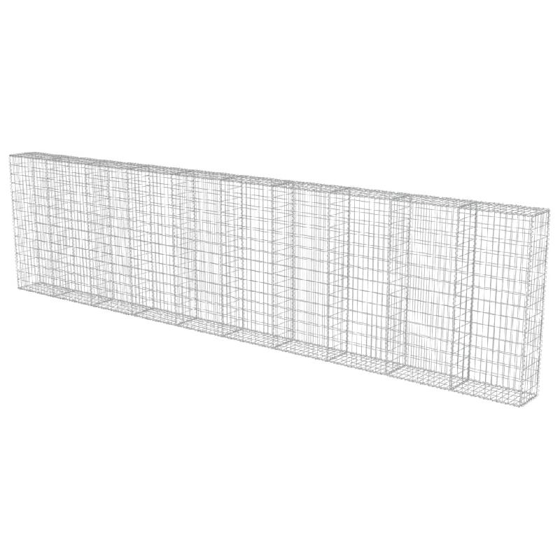 Vidaxl mur à gabion avec couvercles acier galvanisé 600 x 30 x 150 cm 143585_1