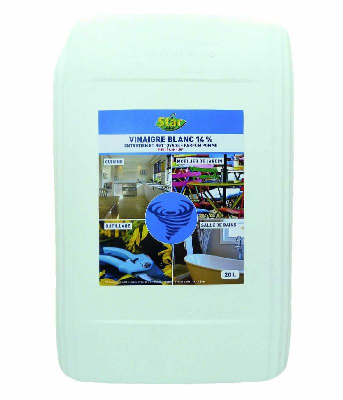 Vinaigre blanc 14° - 5L, pour entretien et nettoyage des cuisines, salles de bain et mobiliers de jardin_1