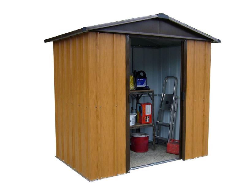 Abri métal Yardmaster 65wgy - 2,77 m² - h. 189 cm - aspect bois marron_1