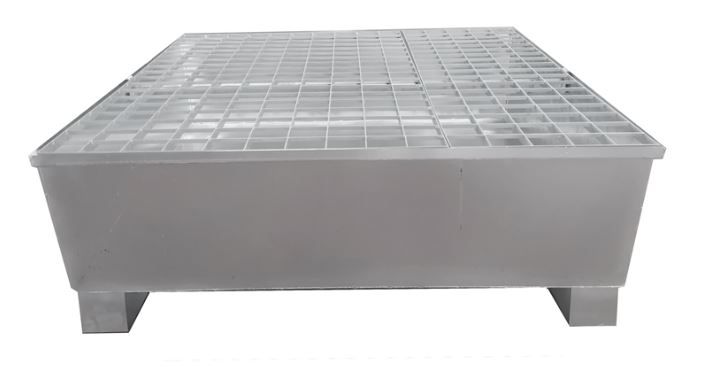 Bac de rétention en acier 4 fûts avec une Capacité de rétention de 440 litres  - BG4UC - DELAHAYE INDUSTRIES_1