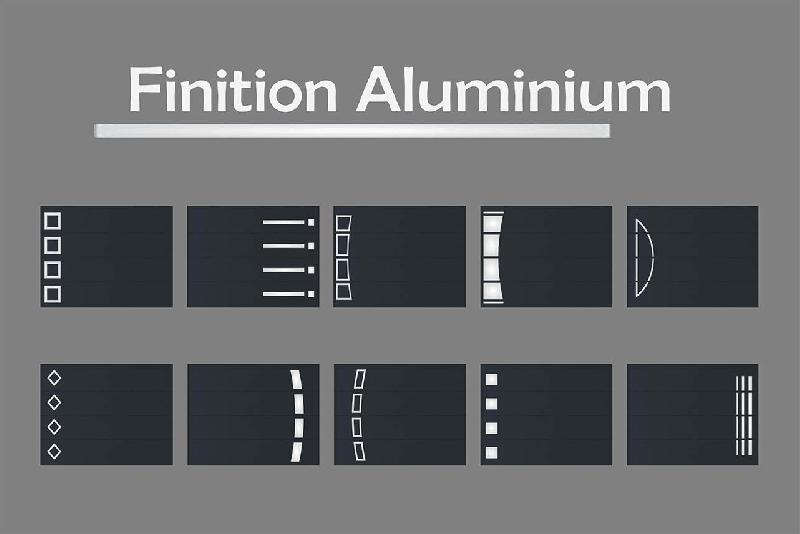 Portail battant plein finition aluminium - 4000 / 2000_1