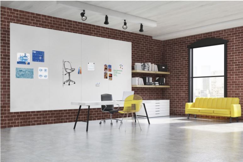 Tableau blanc mural sans cadre - wall-up_1
