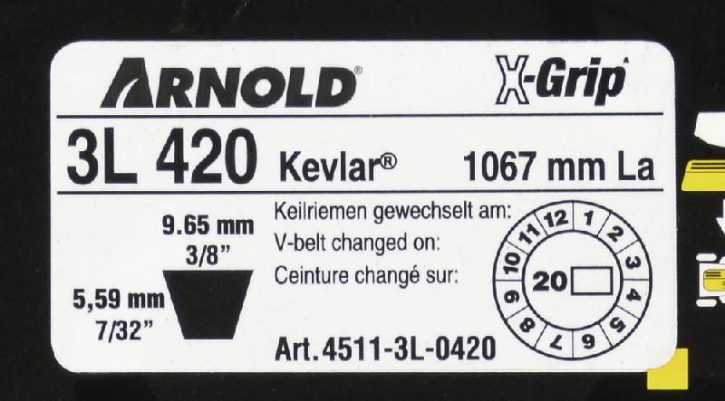 Courroie trapézoïdale X-Grip V - Type 3L420_1