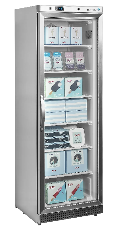 Congélateur vertical vitré UF400SG (400 / 340 L) Inox TEFCOLD_1