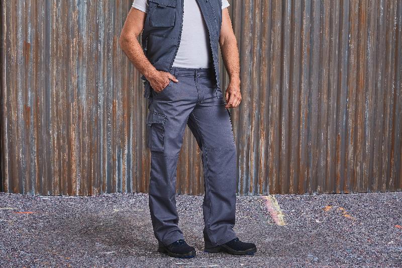Pantalon de sécurité Heavy Duty Russell - Réf: RU015M - Protection anti-taches Teflon, poches multiples et genouillères intégrées_1