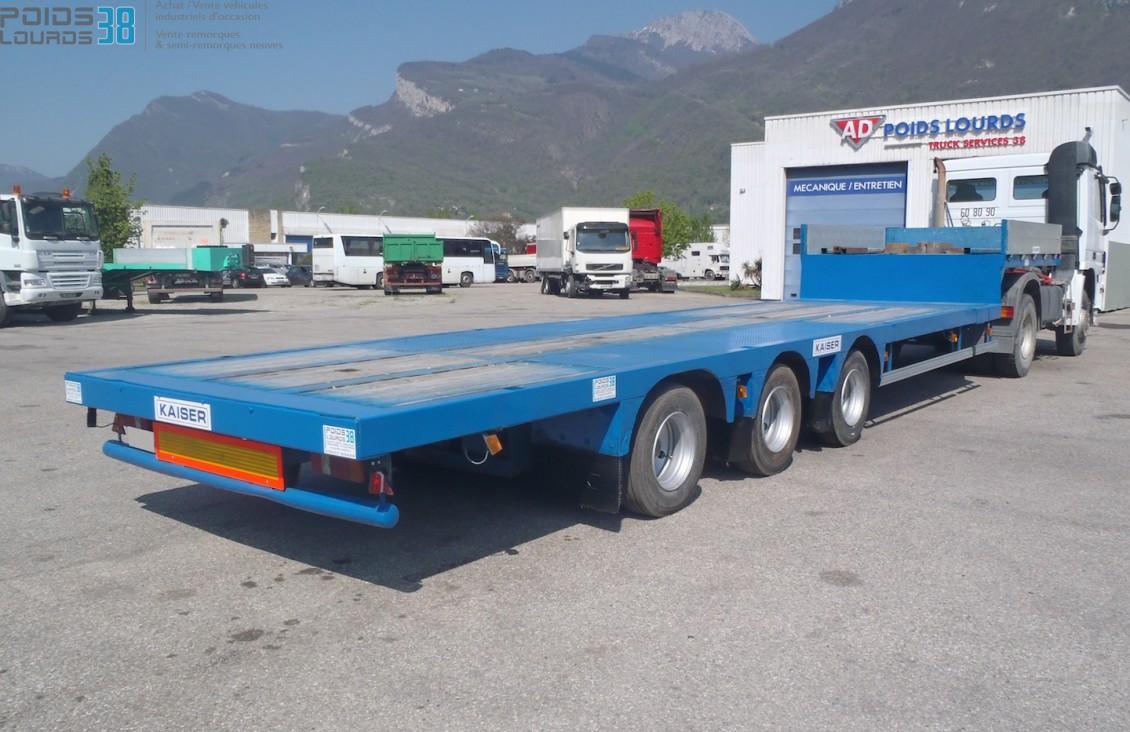 Remorque plateau surbaisse extensible kaiser