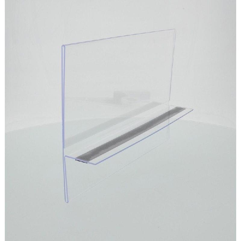 Support affiche PLV magnétique A4 H format paysage - Transparent PVC_1