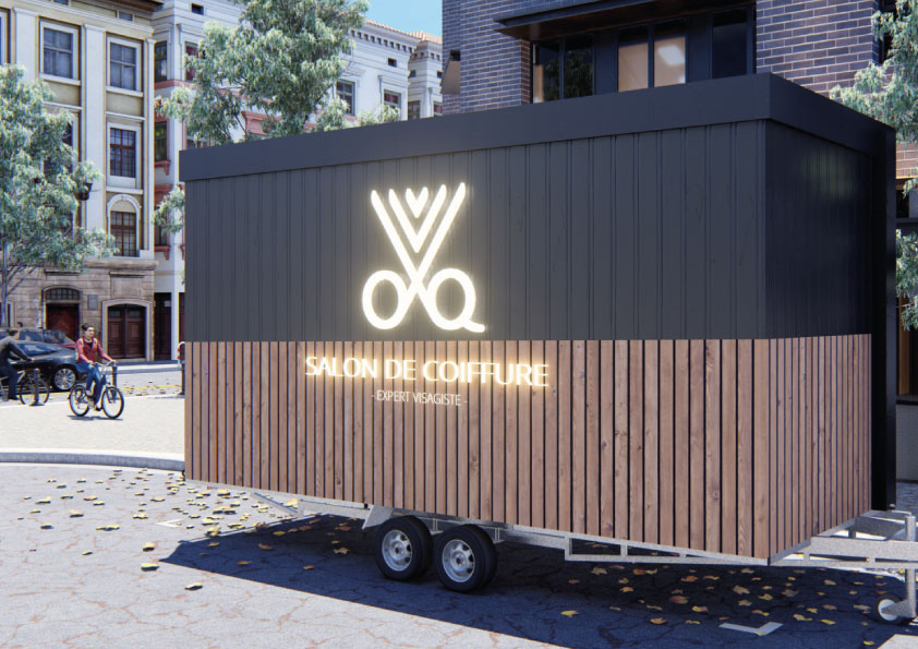 Tiny Pro - Salon de coiffure mobile personnalisable - Design moderne et élégant - 15m²_1