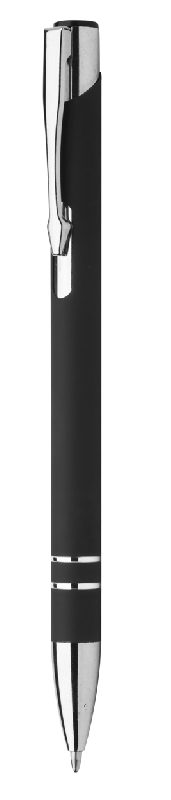 Stylo à bille twist en aluminium - finition caoutchoutée et gravure laser effet miroir - encre bleue_1