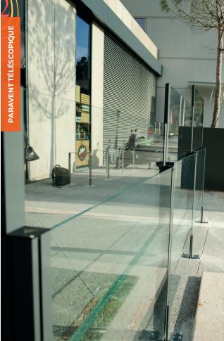 Paravent télescopique tout verre -  ABRIGLASS_1