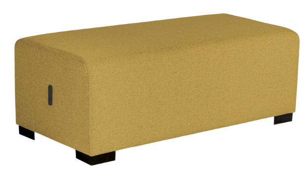 Pouf 2 places - Structure bois (pin) - Mousse polyuréthane - Revêtement tissu - Coloris au choix - Anti feu - Normé OEKO TEX - Patins antidérapants - Fabrication européenne - Garantie 2 ans_1