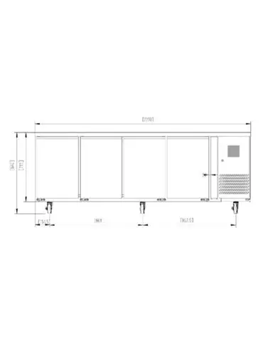 Table de préparation négative parfaite pour les environnements de cuisine professionnels exigeants - TARO-_1