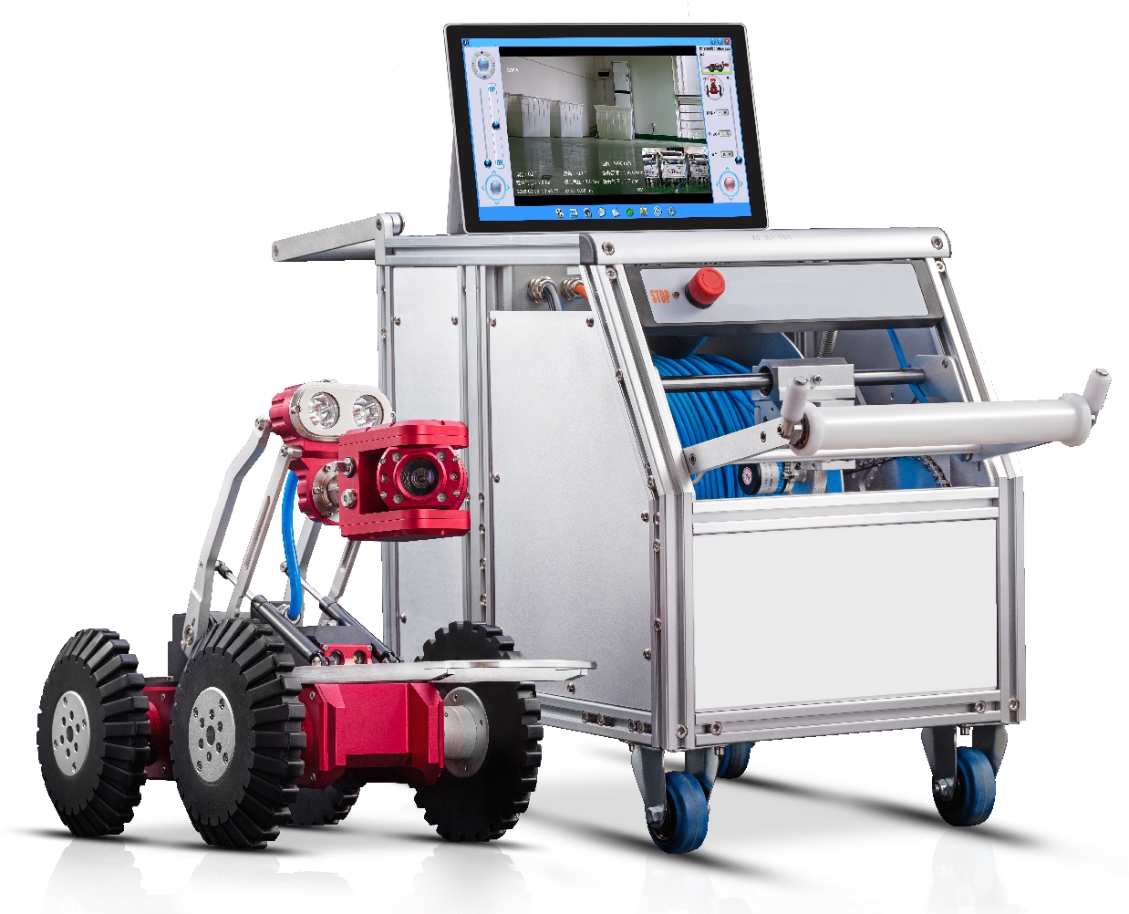 Chariot motorisé d'inspection avec camera full hd 1080p - xp motoflex fhd_1