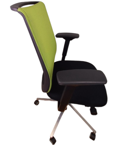 Fauteuil de bureau Steelcase Reply Air d'occasion - ergonomique et confortable - vert - accoudoirs réglables - mécanisme synchrone_1