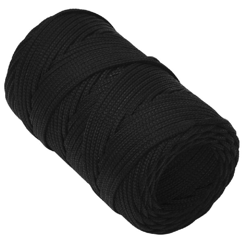 Vidaxl corde de travail noir 2 mm 50 m polyester 152793_1