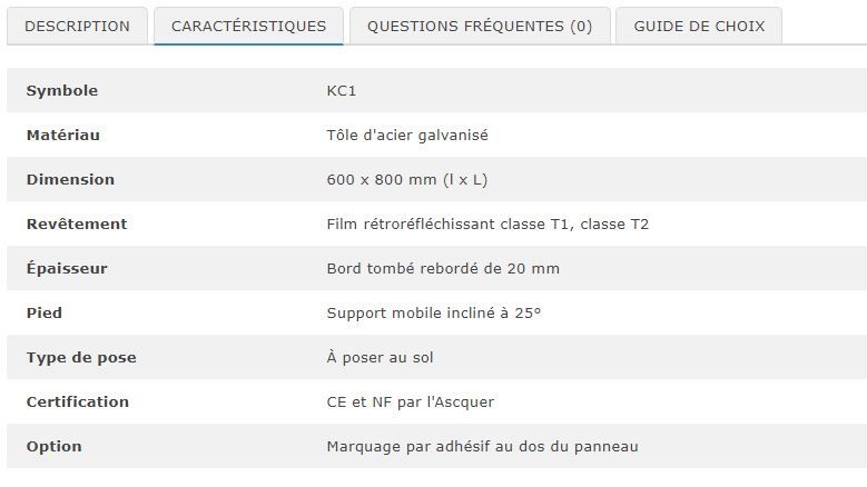 Panneau de chantier KC1 - sortie de camions - 600 x 800 mm - film rétroréfléchissant T1 ou T2_1