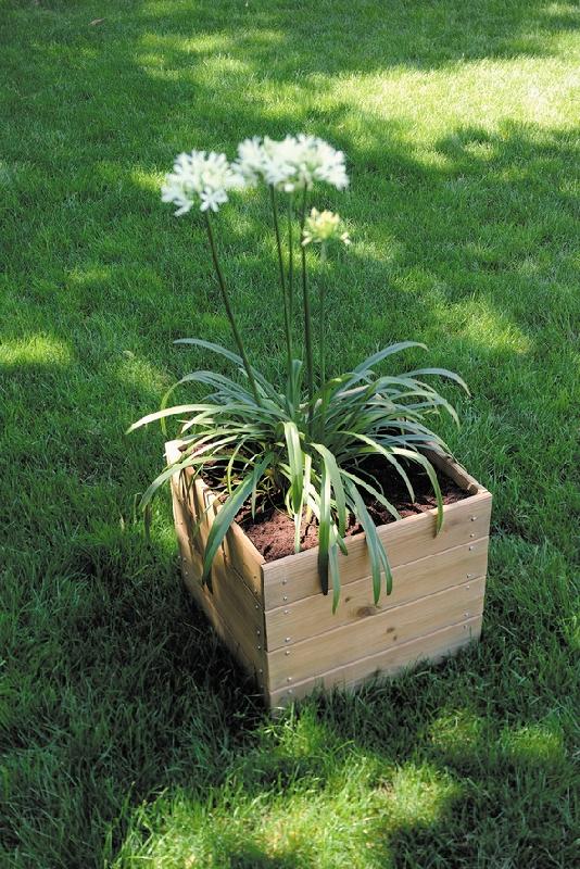 Bac carré ESSEÑCIA 40 cm - 44L - modulable en pin traité FSC® avec géotextile_1