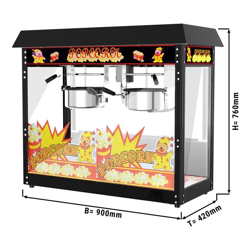 Machine à pop-corn professionnelle double 10 kg/h - Noire_1