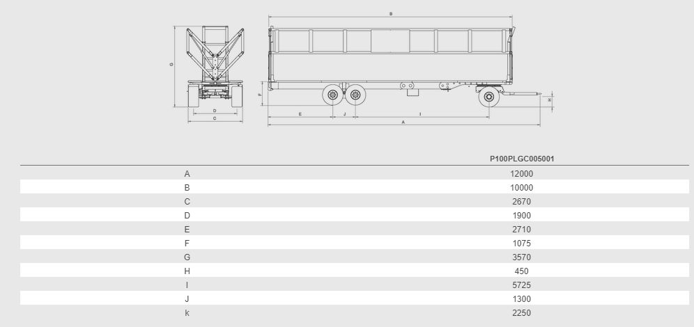 Remorque plateau agricole pl gc - juscafresa sa - dimension de la plateforme 10 m_1