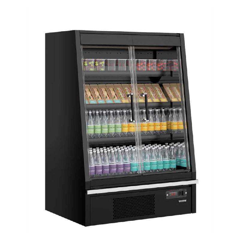 Vitrine réfrigérée murale pour supermarché 270 L | Tefcold - Galaxy GPL10FGD-Black_1