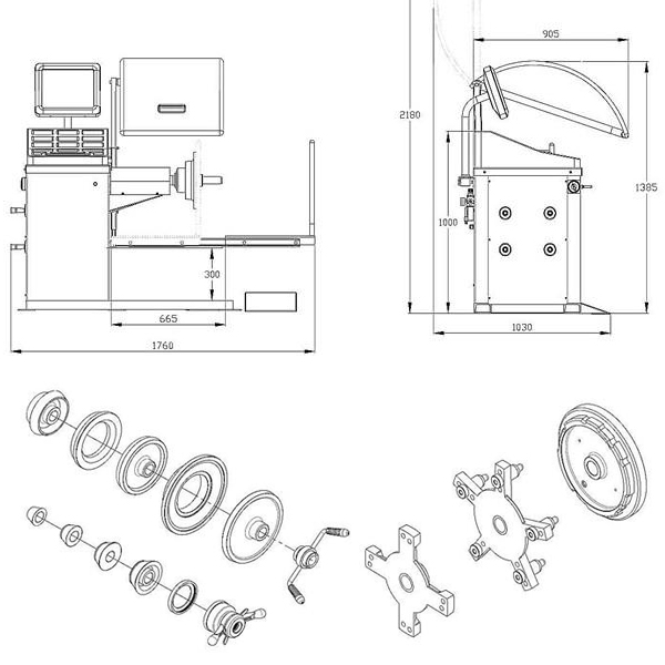 Équilibreuse automatique véhicule léger et poids lourds_1