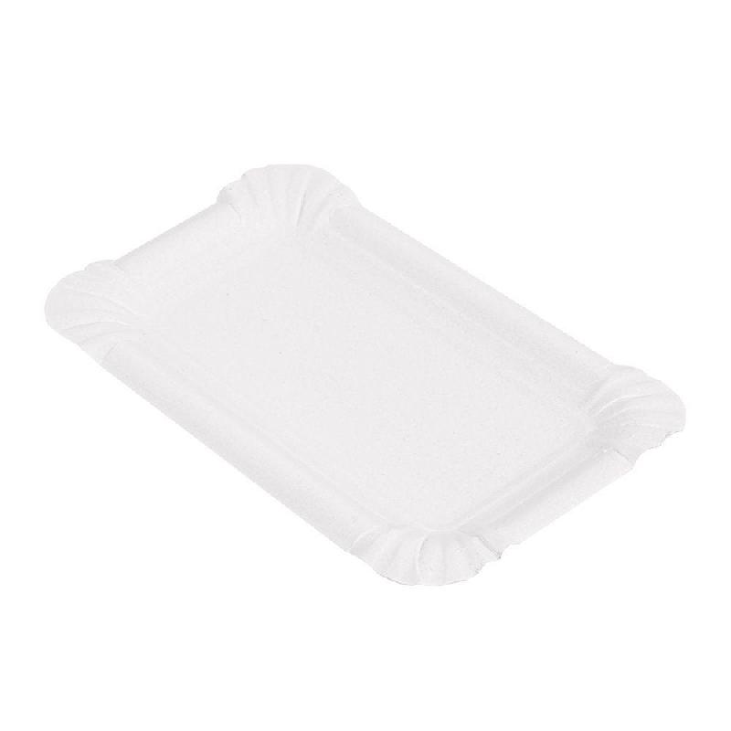 Plateau rectangulaire carton blanc 15x9cm - par 250_1