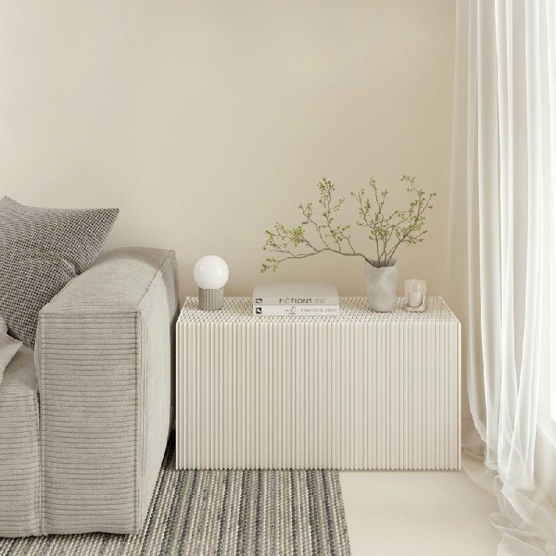 Présentoir accordéon Papéa blanc 100x38x48 cm_1