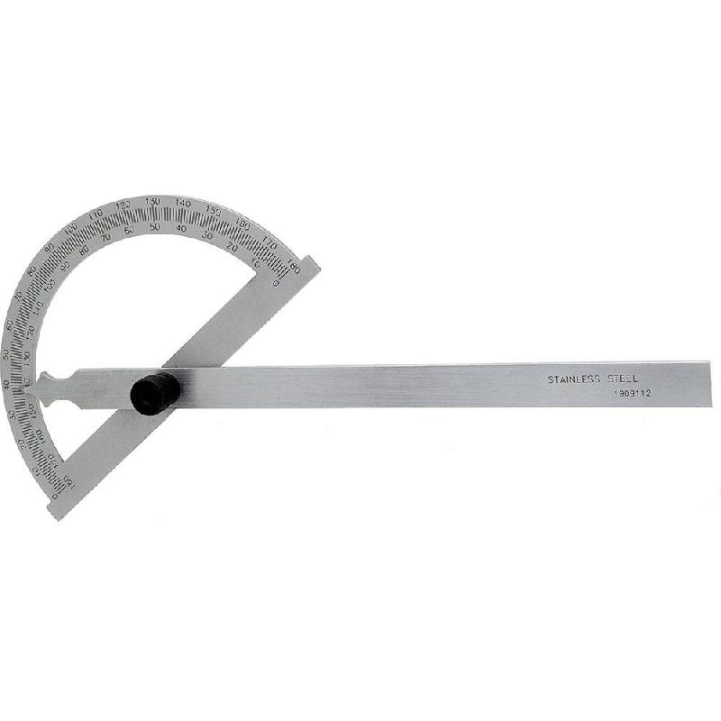 Rapporteur d'angle à serrage central - inox chromé mat - Ø150 x 200 mm - Réf. 03022_1