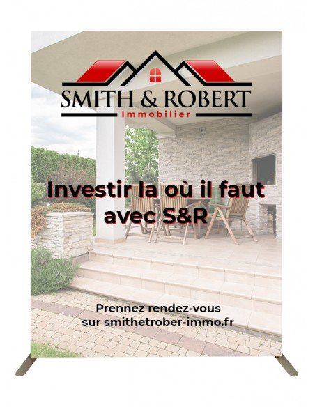 Totem tissu 2 pieds - structure aluminium - impression recto/verso - modèle ie-tot-2pieds_1