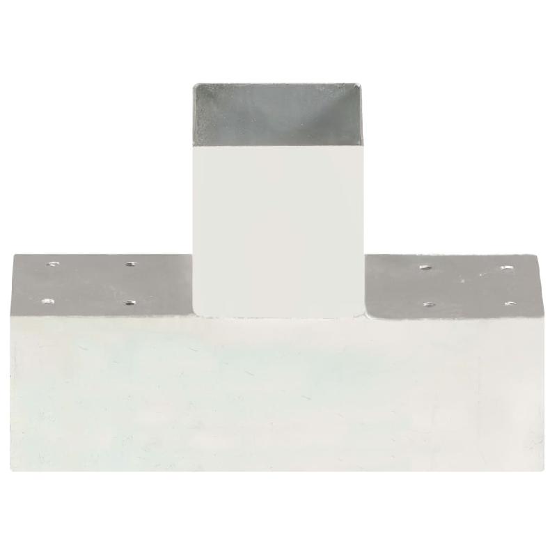 Vidaxl connecteurs de poteau 4 pcs forme en t métal galvanisé 91x91 mm 145472_1