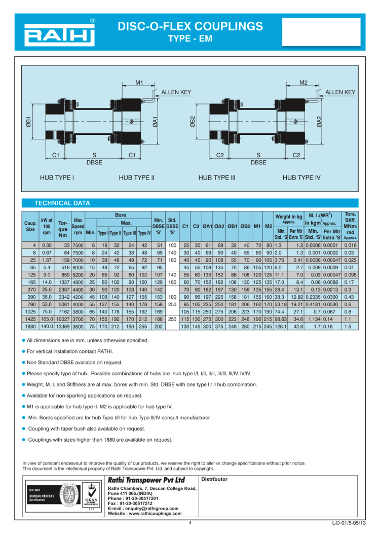 Accouplement flexible à disques EM_1