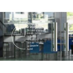 Stickers horaires adhésifs - format A4 - vinyle blanc ou noir - pose facile_1