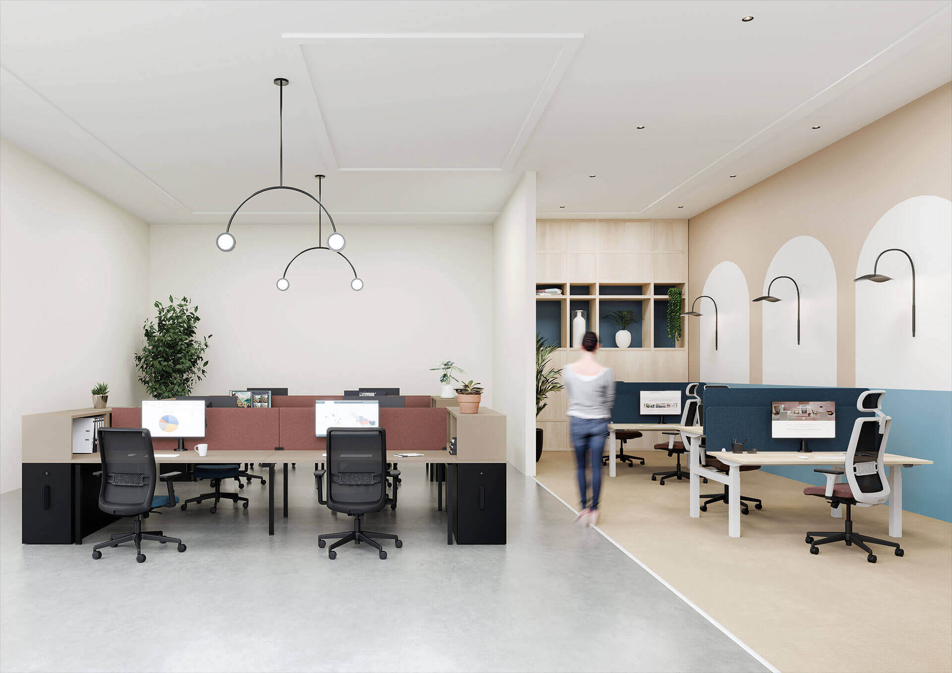 Bureau assis debout ergonomique Flex'Up - réglage électrique, personnalisable, idéal pour les collaborateurs_1