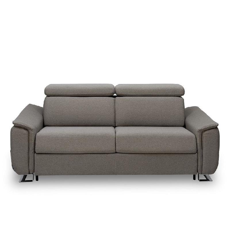 Canapé convertible express Réaumur 120 cm - Matelas 16 cm - Tissu tweed gris silex - Fabrication italienne_1