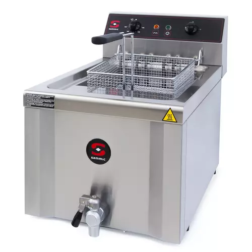 Friteuse professionnelle FE-12 - 12L avec robinet de vidange et thermostat réglable - 9000W_1